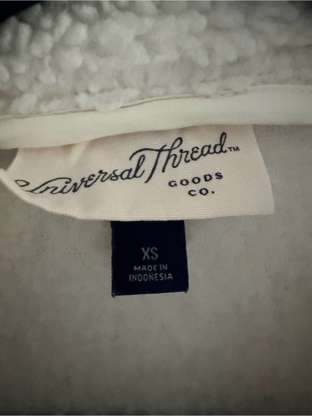 Universal Thread Cream Sherpa Button-Front Jacket - Picture 6 of 7
